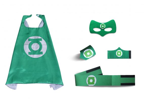 green lantern cape and mask halloween costume for kids