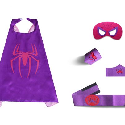 Spider Cape And Mask Sets For childrens Purple