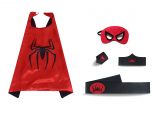 red spiderman cape and mask for kids