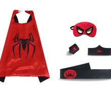 red spiderman cape and mask for kids