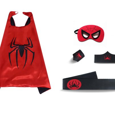 red spiderman cape and mask for kids