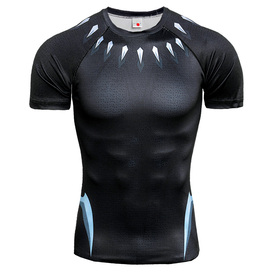 Dri-fit Superhero Black Panther Compression Workout Shirt 03