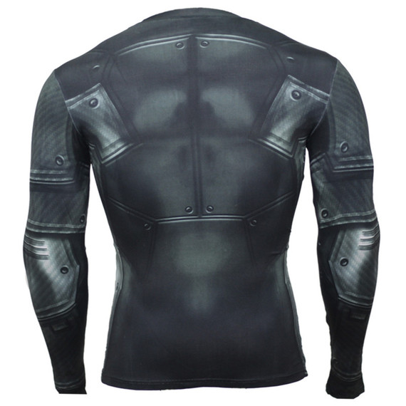 dri fit batman themed halloween costumes long sleeve compression shirt