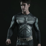 Long Sleeve dri fit Batman Compression Athletic Shirt