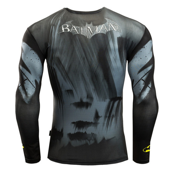 quick dry batman long sleeve compression shirt crewneck