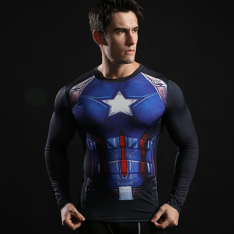 captain america compression t shirt