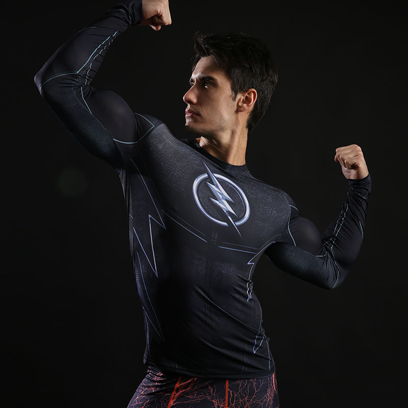 Flash Superhero Compression Shirt For Running Long Sleeve - PKAWAY