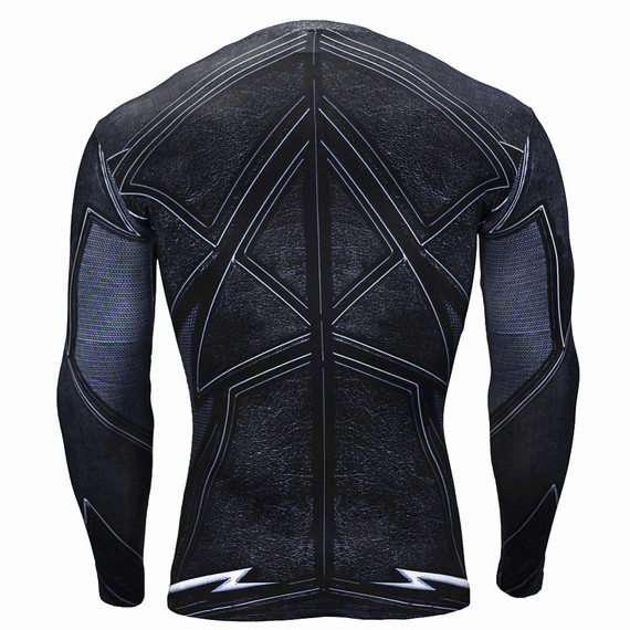 the flash sports shirt long sleeve compression shirt black