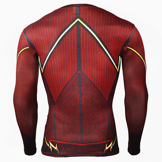Long Sleeve flash compression shirt dri fit red