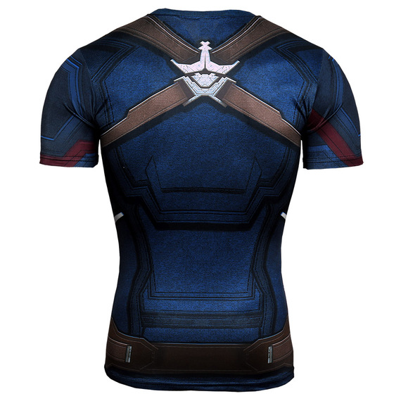 Dri-fit Captain America Compression Shirt Short Sleeve avengers infinity war