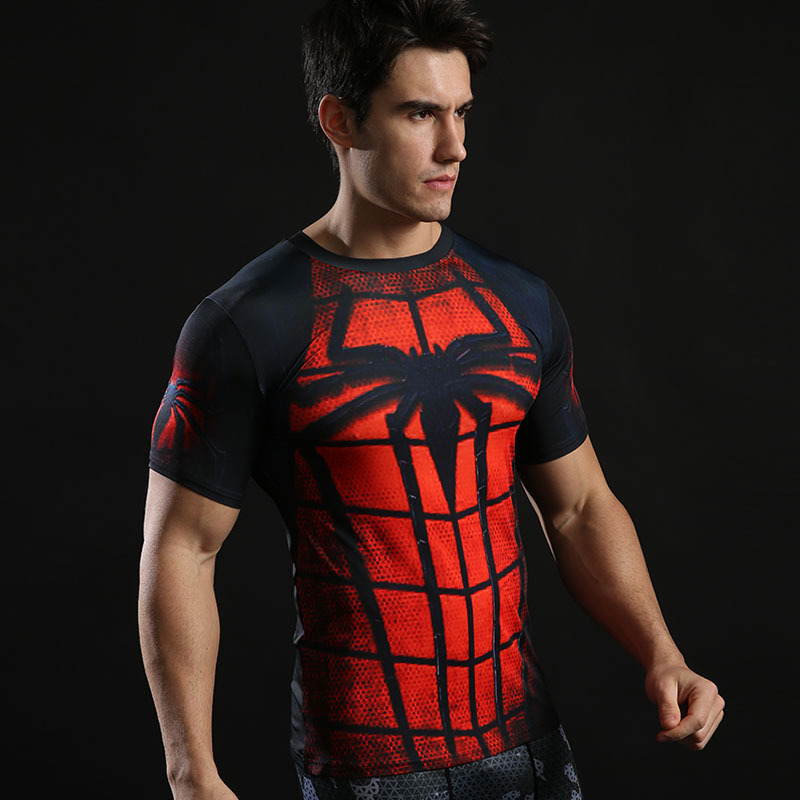 Dri-fit Spiderman Compression Shirt Short Sleeve