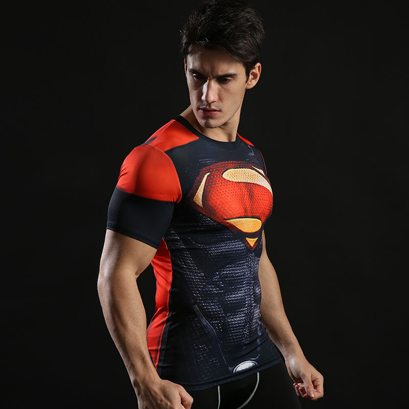 Short Sleeve superman compression shirt