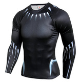 black panther compression shirt long sleeve dri fit superhero t shirt