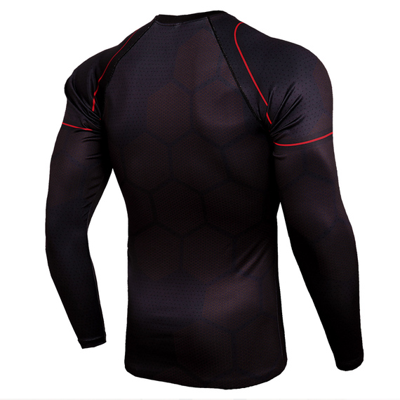 White iron man compression running shirt