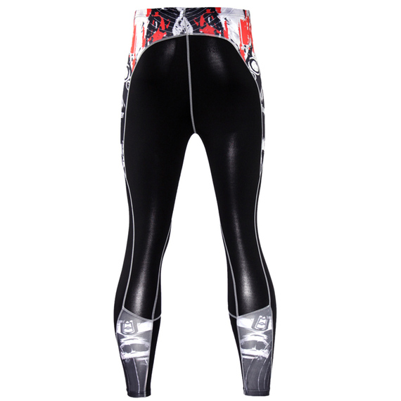 best compression pants for running skull pattern