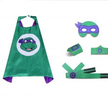purple ninja turtle mask cape for kids