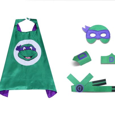 purple ninja turtle mask cape for kids