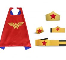 wonder woman cape and felt mask red