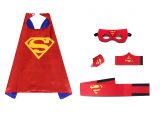 red superman superhero capes party favors