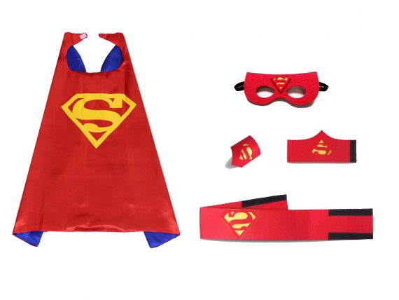 red superman superhero capes party favors