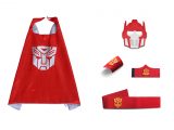 Transformers superhero cape and mask for kid Red