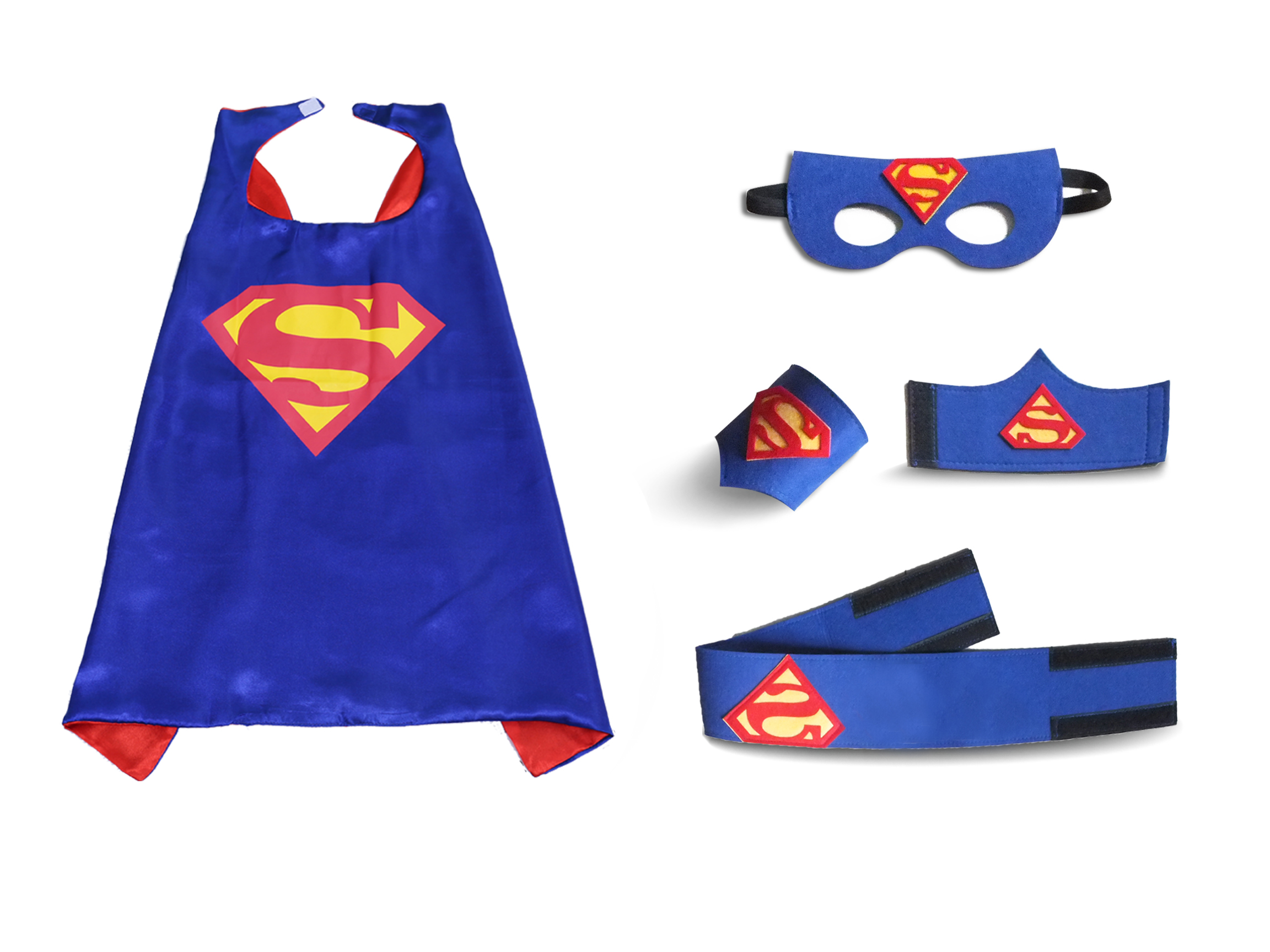 Kids Superman Cape And Mask Sets Blue