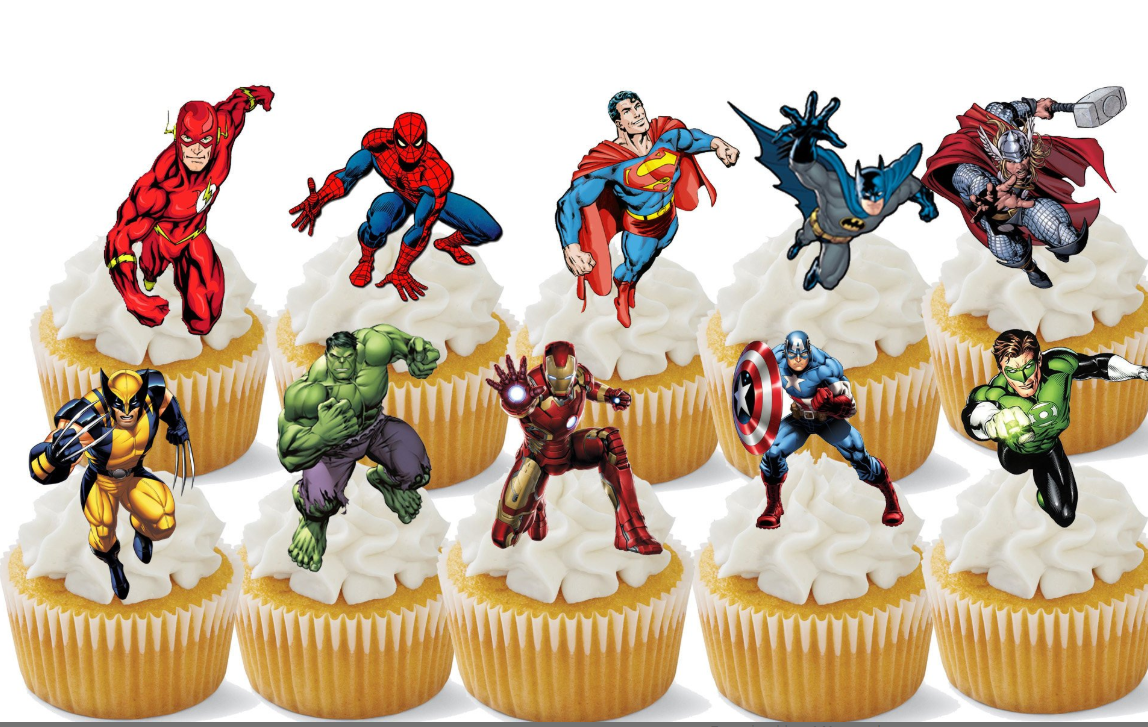 Superhero Cupcake Toppers