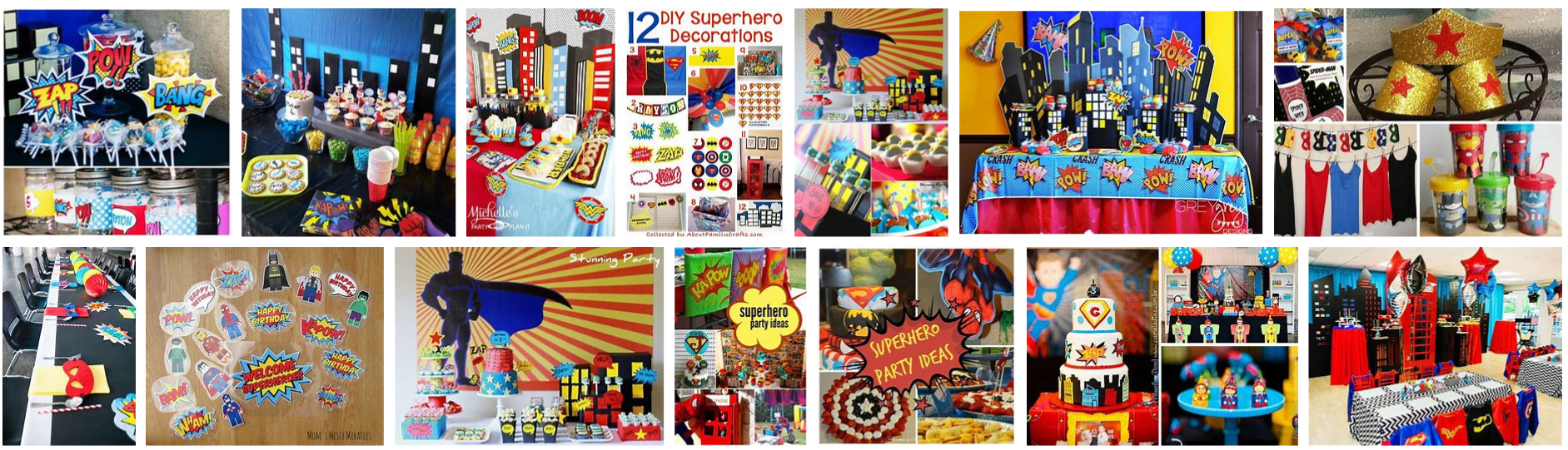 superhero party decorations