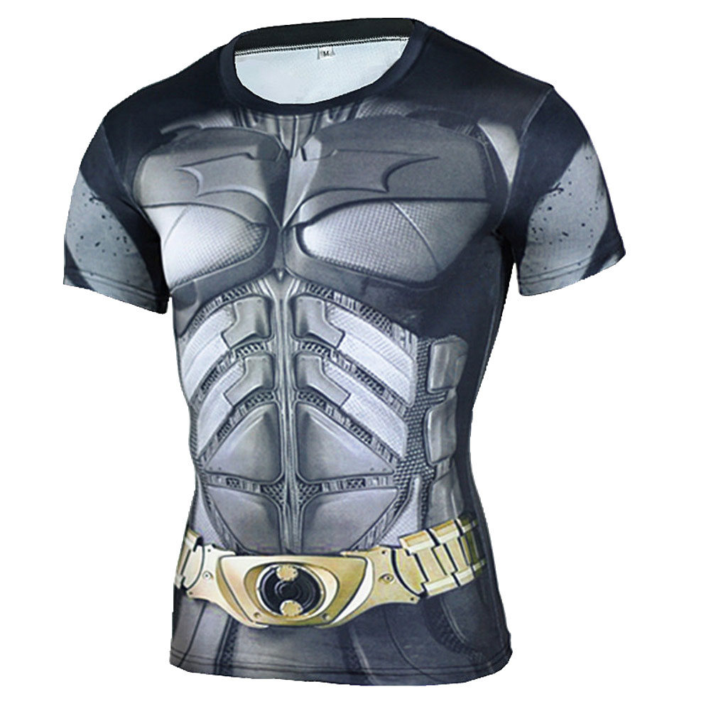 Mens Short Sleeve Batman Compression Shirt