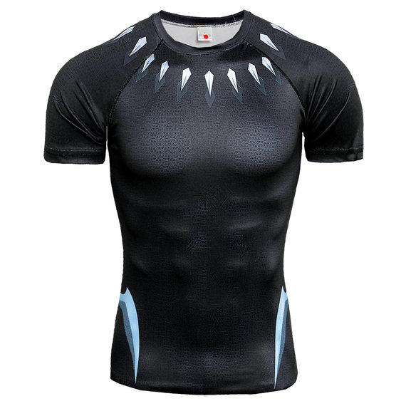 superhero Black panther compression workouts shirt for mens