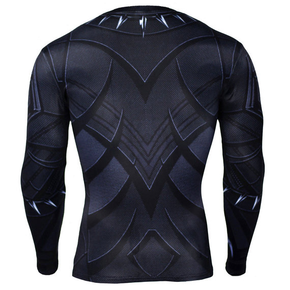 black panther compression running shirt long sleeve