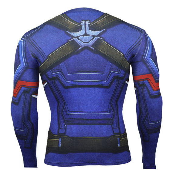 long sleeve dri fit captain america shirts for men