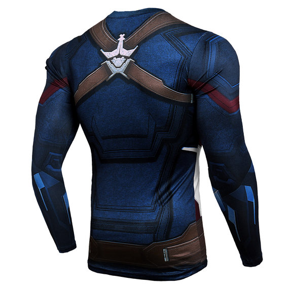 long sleeve dri fit infinity war captain america shirts for men