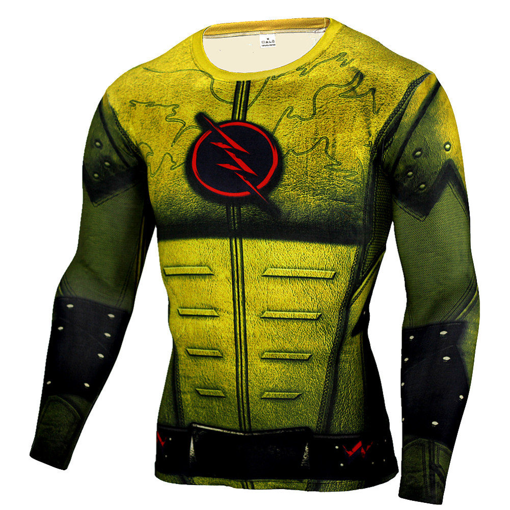 Flash Workout Shirt Long Sleeve Compression Running Tee