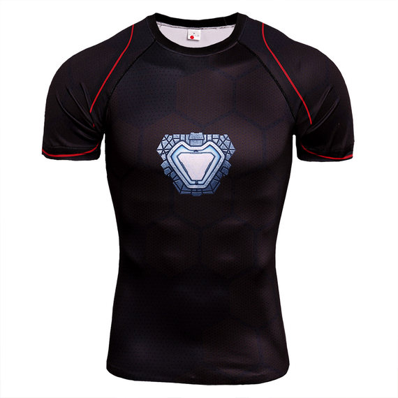 infinity war ironman compression shirt shirt short running shirt