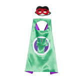 hulk costume for kids superhero cape and mask set party favor,double layer,green