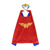 wonder woman cape and mask set for childrens,double layer,Red