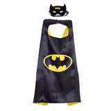 batman cosplay costume kids superhero cape and mask set,double layer,Yellow