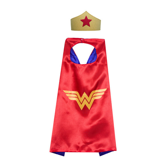 Wonder Woman cape for girls cosplay costume party favor,double layer,red
