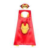 iron man costume for kids superhero cape and mask set,party favor,double layer,Red