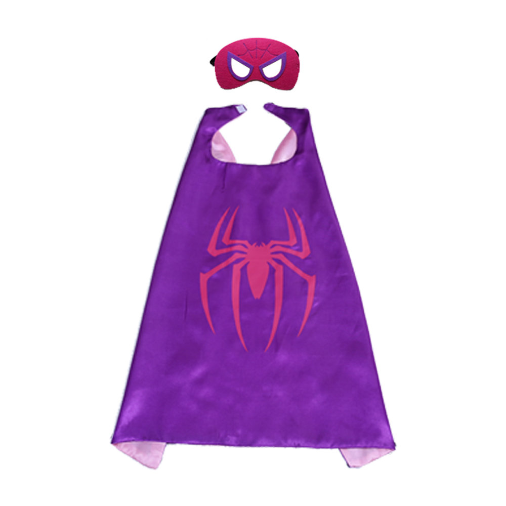 Spiderman Superhero Costume Cape and Mask Set For Kids