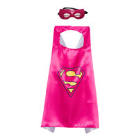 superman cape and mask set for girls,Rose,double layer
