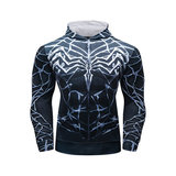 long sleeve spiderman hoodie mens pull over hooded t shirt blue