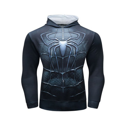 long sleeve spiderman hoodie costume hooded t shirt