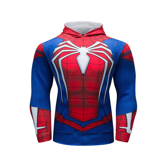 superhero spiderman hoodie marvel long sleeve pull over hooded t shirt