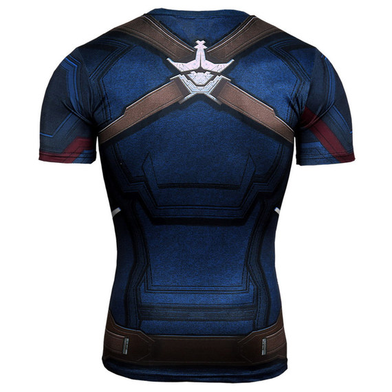 captain america short sleeve compression shirt