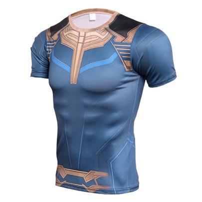 short sleeve thanos compression shirt for boys