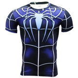 spider man infinity war compression shirt short sleeve workouts tee