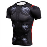 marvel thor compression shirt short sleeve superhero top tee