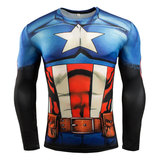 dri fit long sleeve captain america girl costume